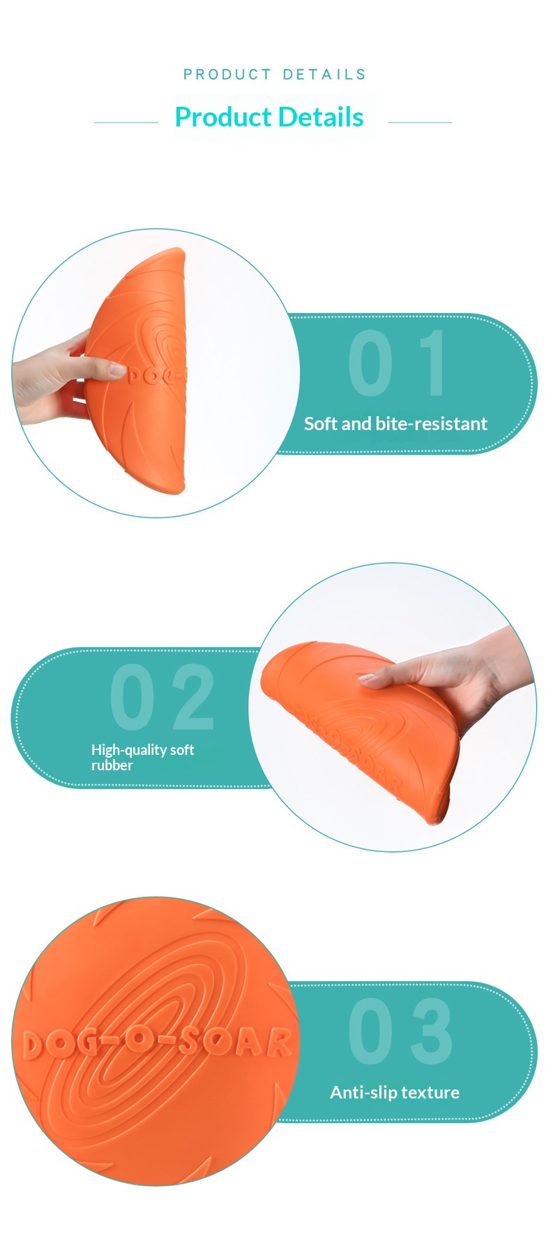 Dog-O-Soar dog frisbee toy soft TPR rubber bend test