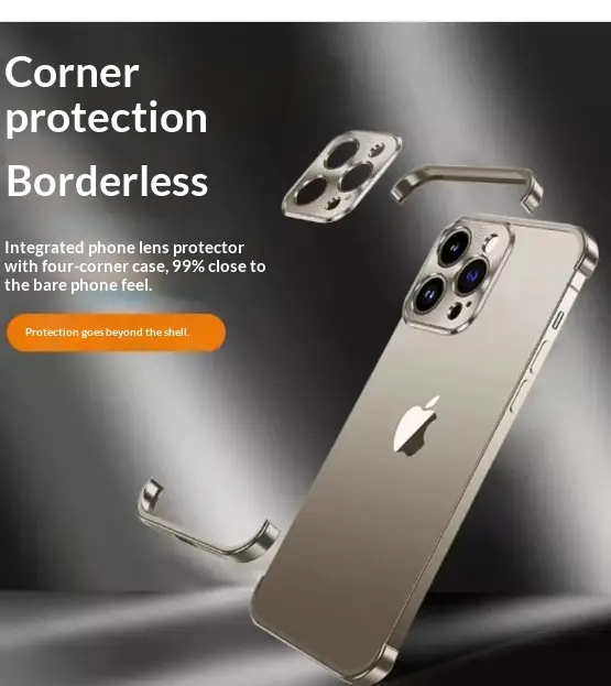 Metal Corner Pad Phone Case Anti-fall Frameless Protection