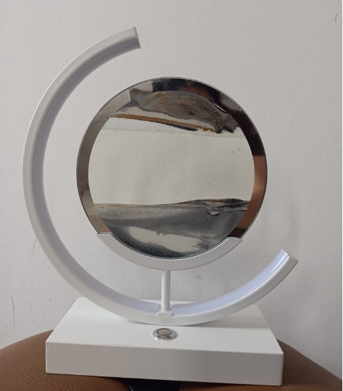 Glass Quicksand Painting Table Lamp, Creative Stress-relief For The Office And Home