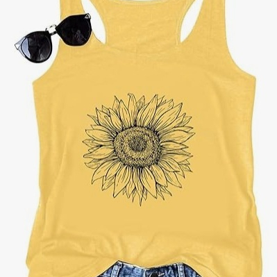 3D-printed Sleeveless European-size Trendy Fashion T-shirt Womens Tank Top