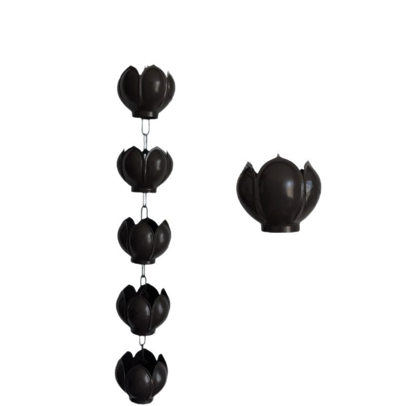 Rain Chain In The Courtyard Dripping From The Eaves thumbnail 5