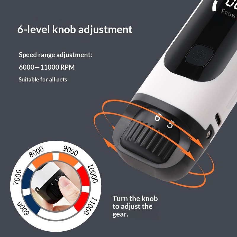 Portable Home Electric Pet Nail Grinder With LED Light thumbnail 3