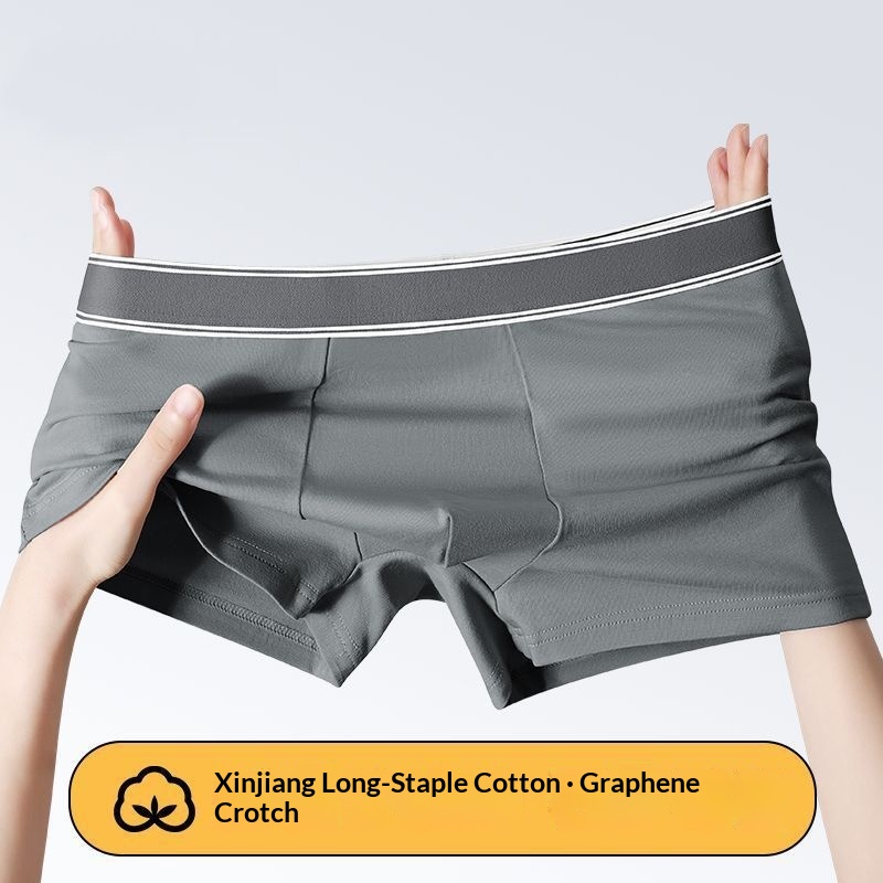 Mens Cotton Boxer Briefs, Simple And Elegant, With Graphene Antibacterial Properties thumbnail 2