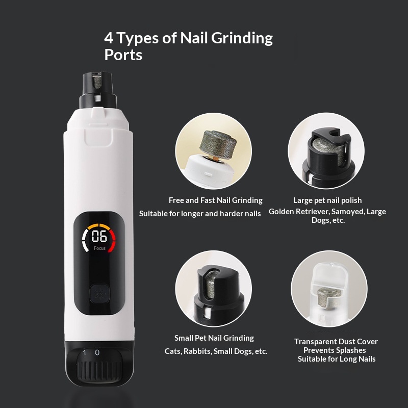 Portable Home Electric Pet Nail Grinder With LED Light thumbnail 4