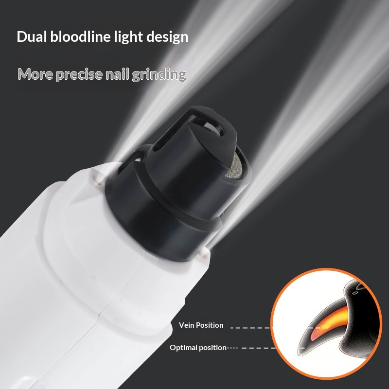 Portable Home Electric Pet Nail Grinder With LED Light thumbnail 2