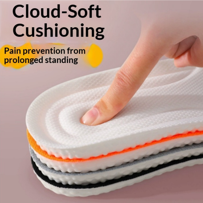 Soft-as-pieces-of-poop Cushioning Ultra-soft Shock-absorbing Insoles For Womens Sports Shoes