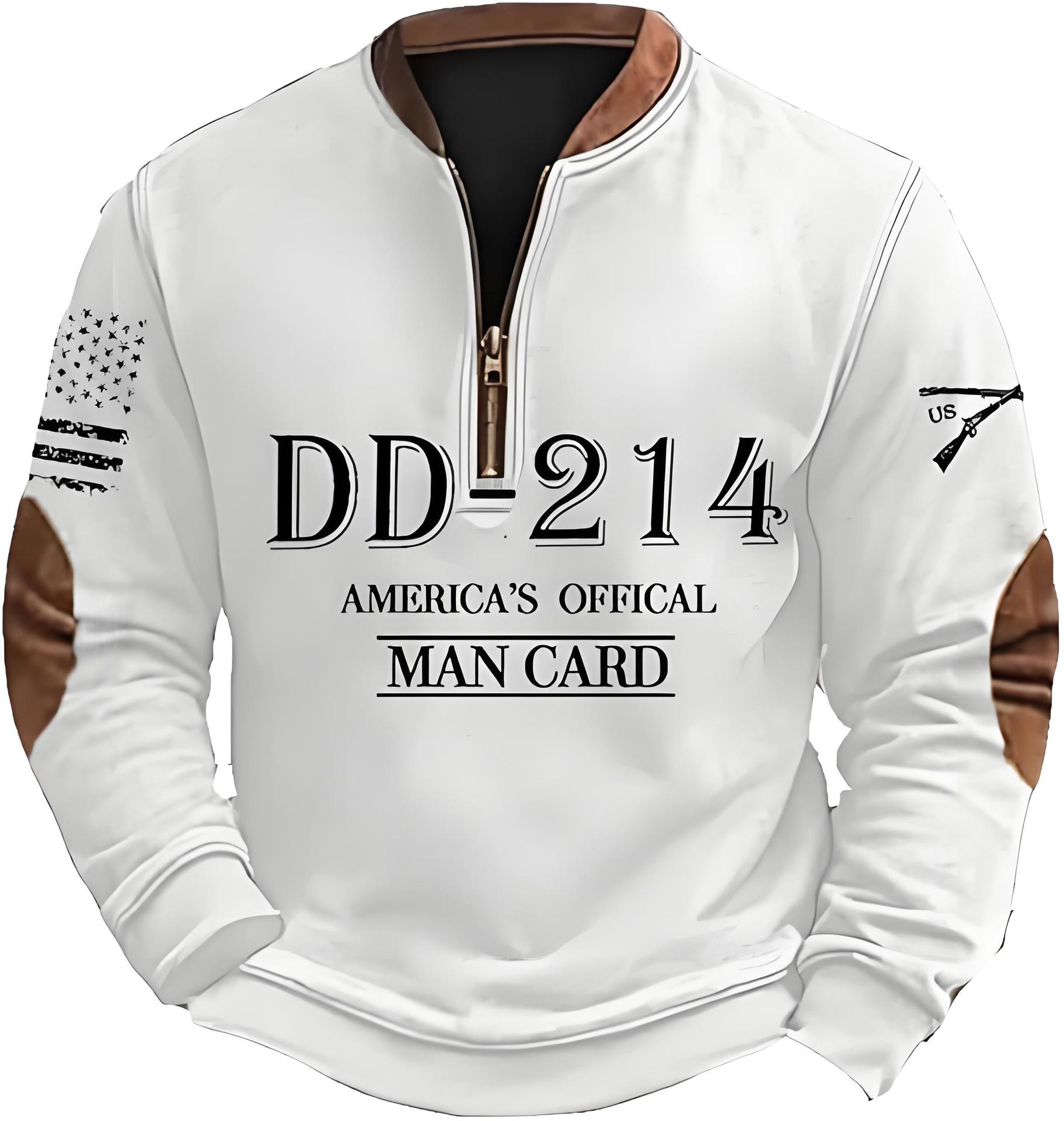 Digital-Print Christmas Cartoon Mens Crew-Neck Zip-Up FallWinter Sweatshirt thumbnail 2
