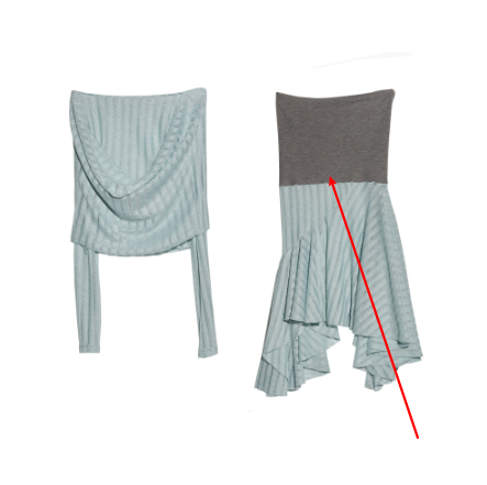 Romantic Mint Sea Salt Sheer Top With An Asymmetrical Skirt thumbnail 8