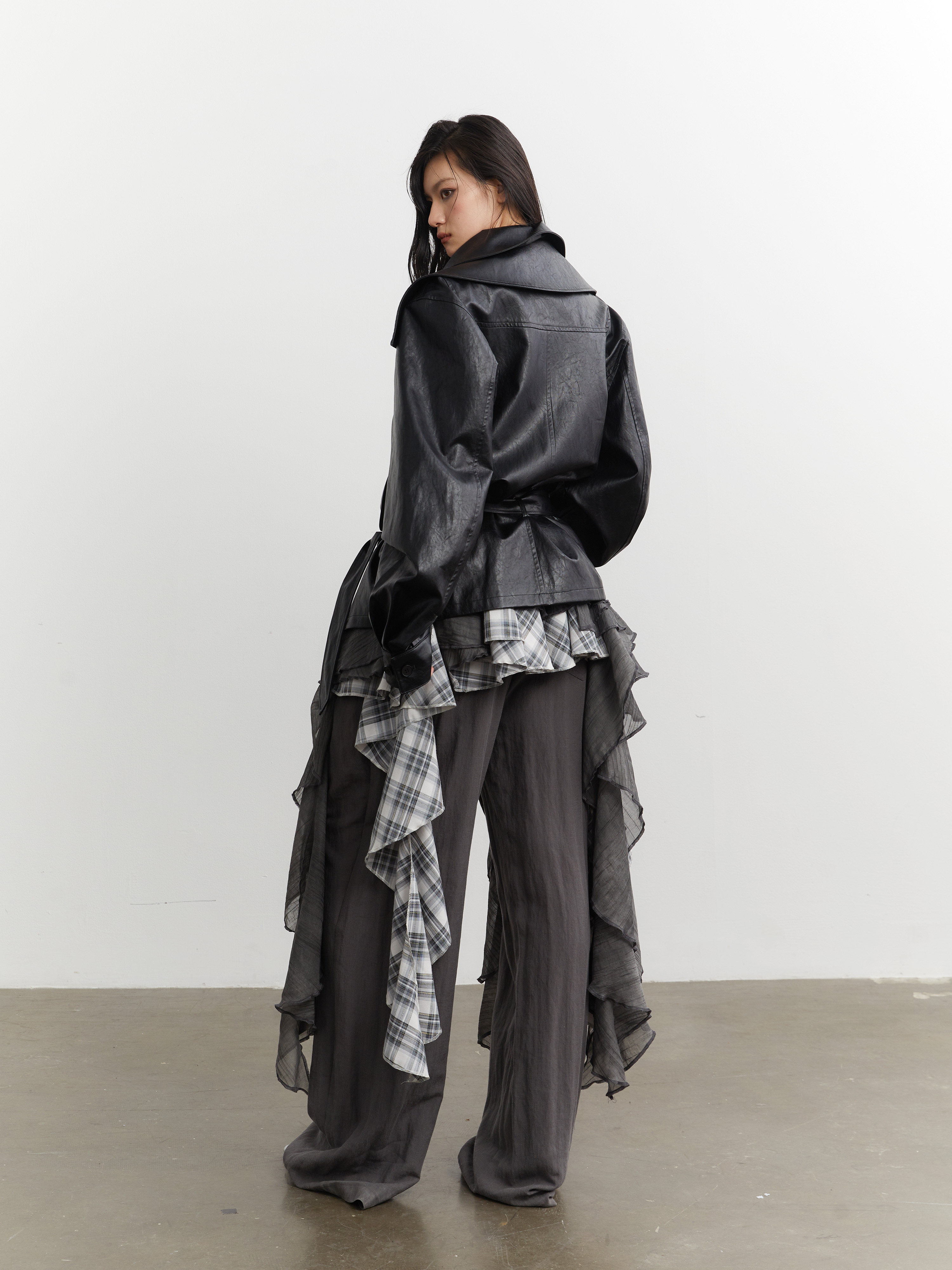 Nomadic-style Plaid Patchwork Dress With Contrasting Colors thumbnail 2