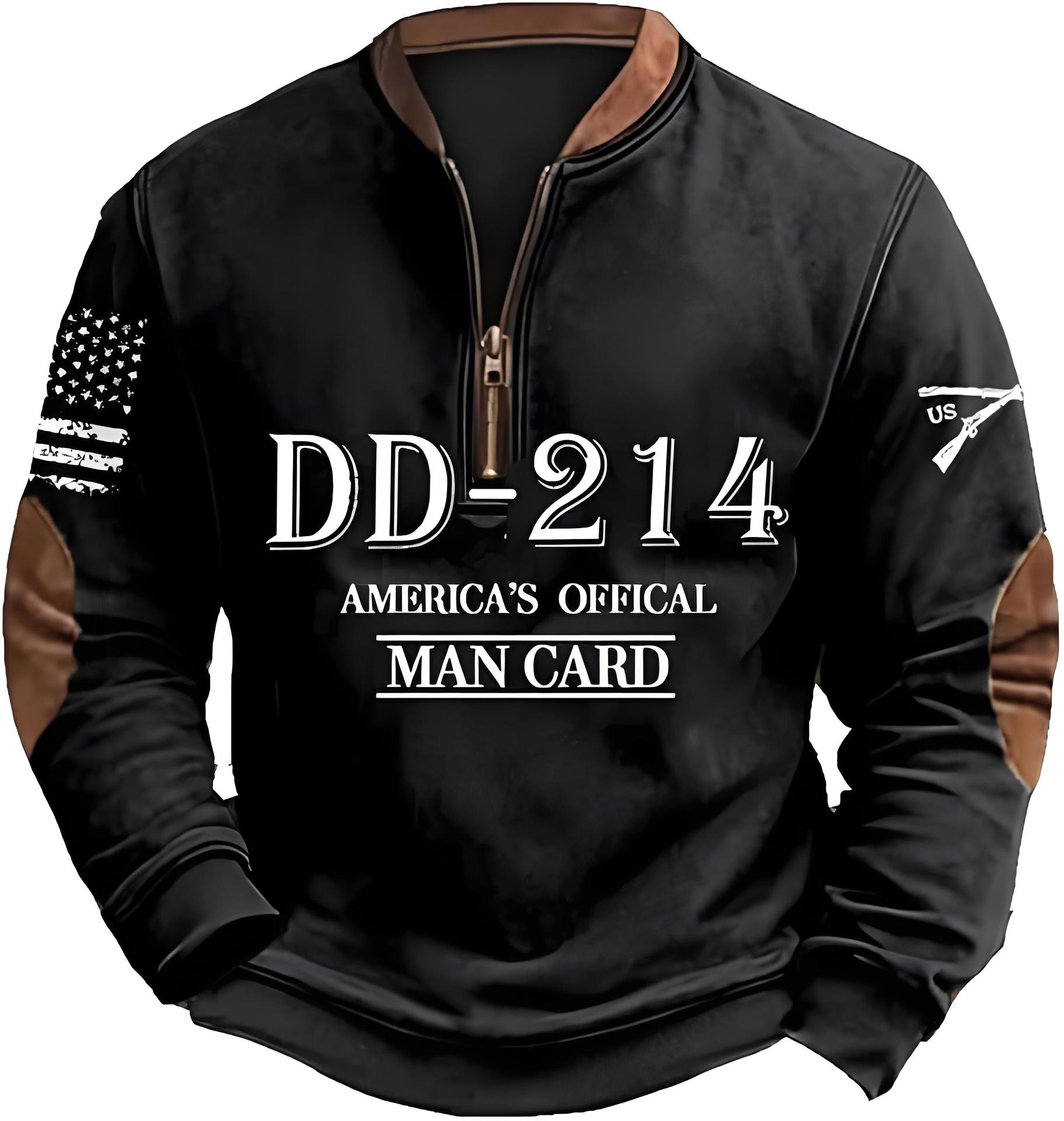 Digital-Print Christmas Cartoon Mens Crew-Neck Zip-Up FallWinter Sweatshirt thumbnail 4