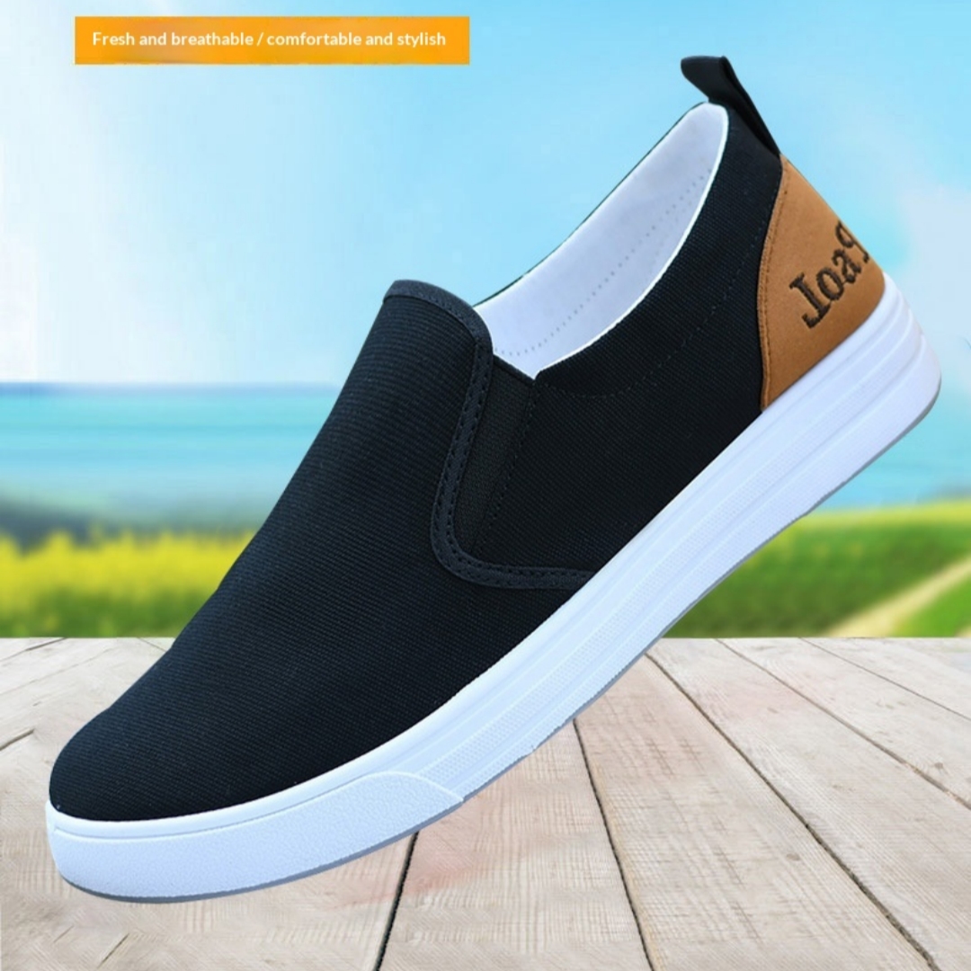 Mens Dad Casual Canvas Sneakers Comfortable Slip-on Design thumbnail 8