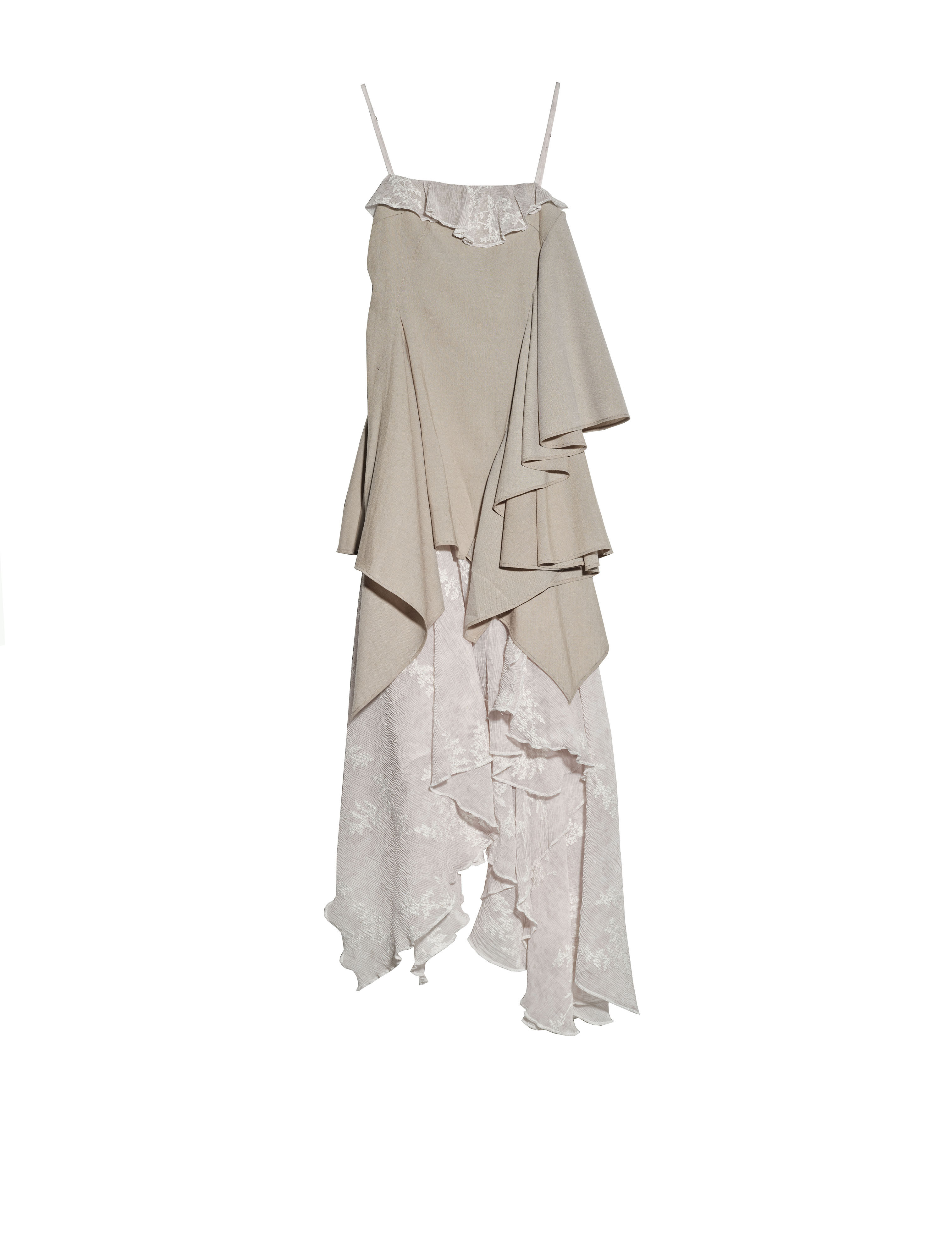 Irregularly Embroidered Patchwork Strap Dress With A Sense Of Layering thumbnail 2