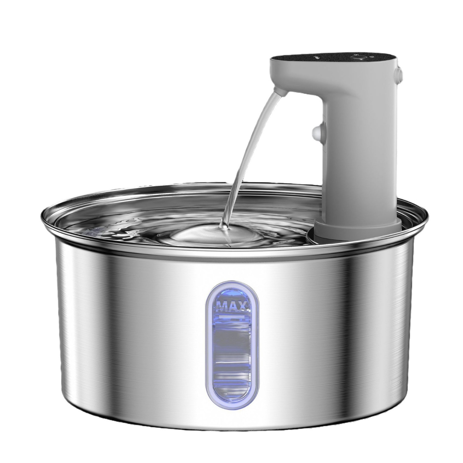 Round Stainless Steel Cat Water Fountain thumbnail 6