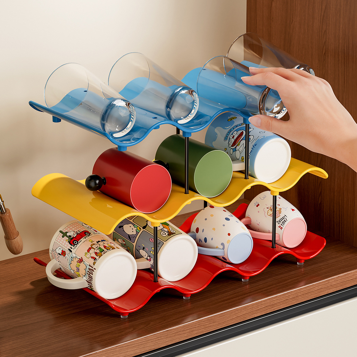 Stackable Water Cup Holder Household Insulated Cup Display Rack thumbnail 6