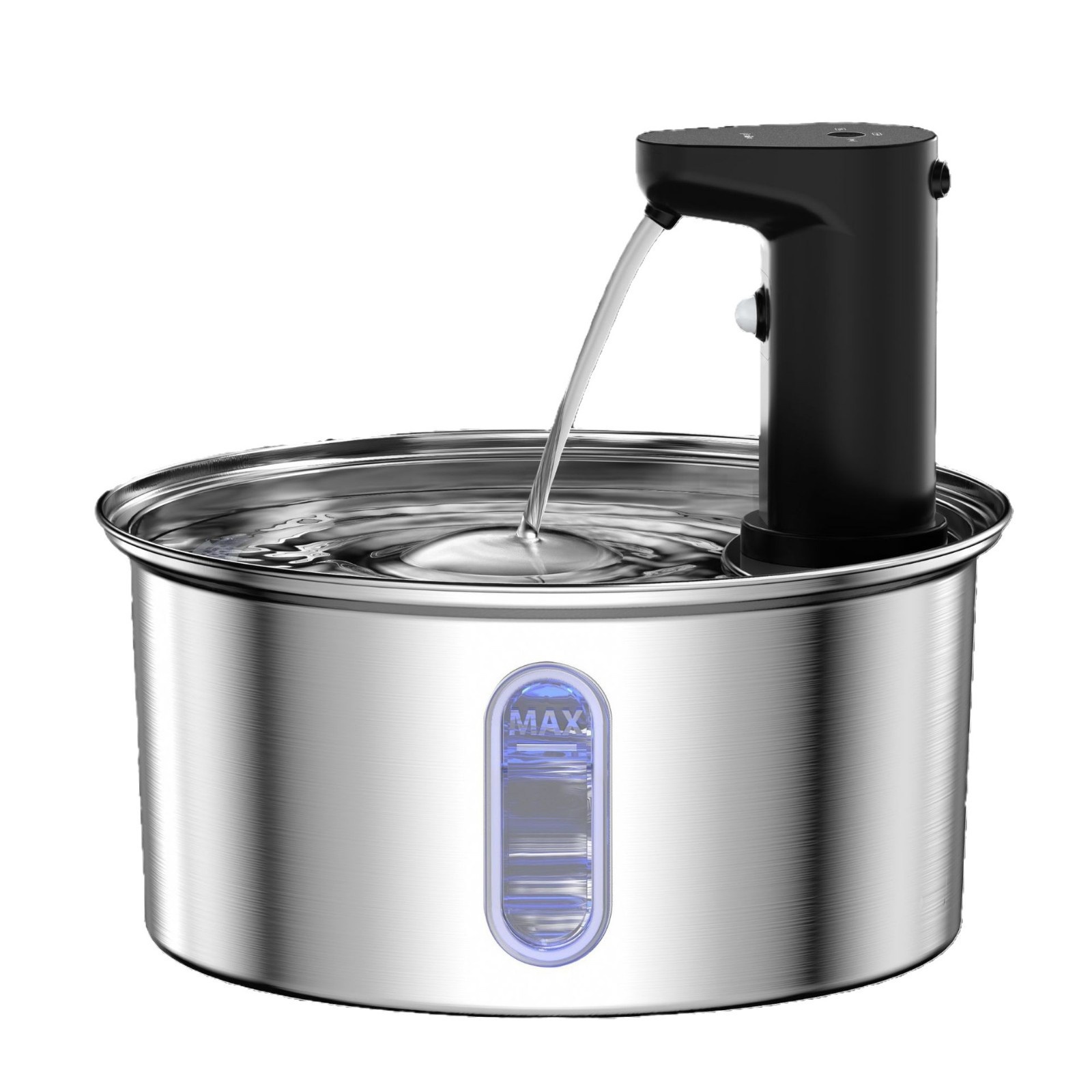Round Stainless Steel Cat Water Fountain thumbnail 8