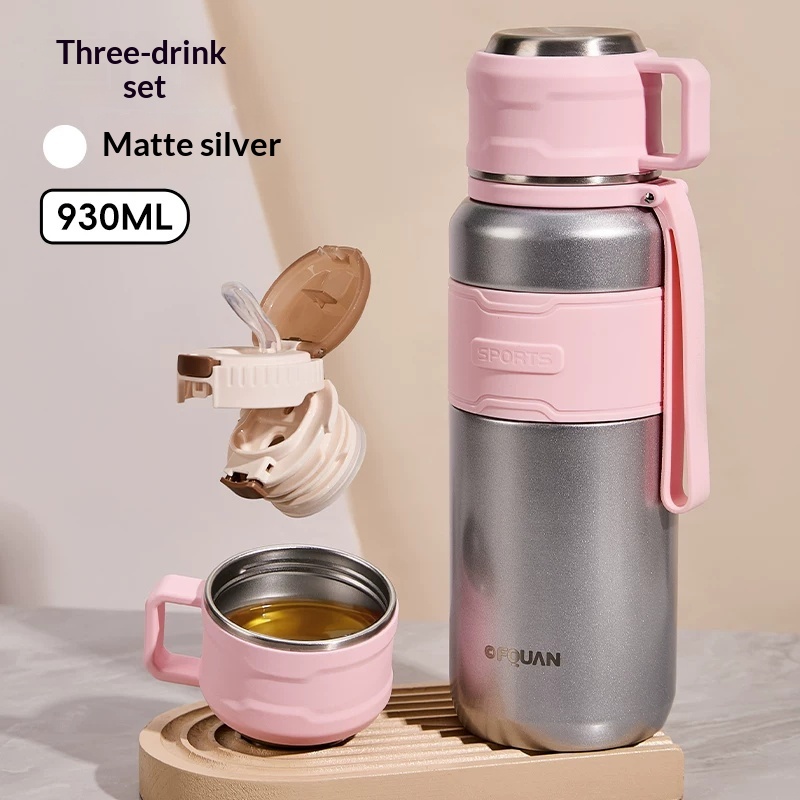 Stainless Steel Portable Large-capacity Water Bottle With Lid For School — foto 11