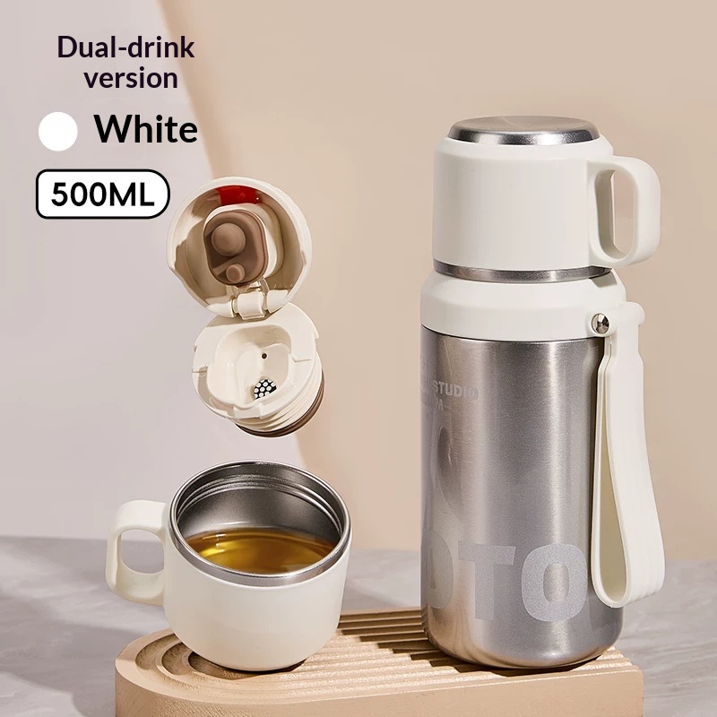 Stainless Steel Portable Large-capacity Water Bottle With Lid For School — foto 4