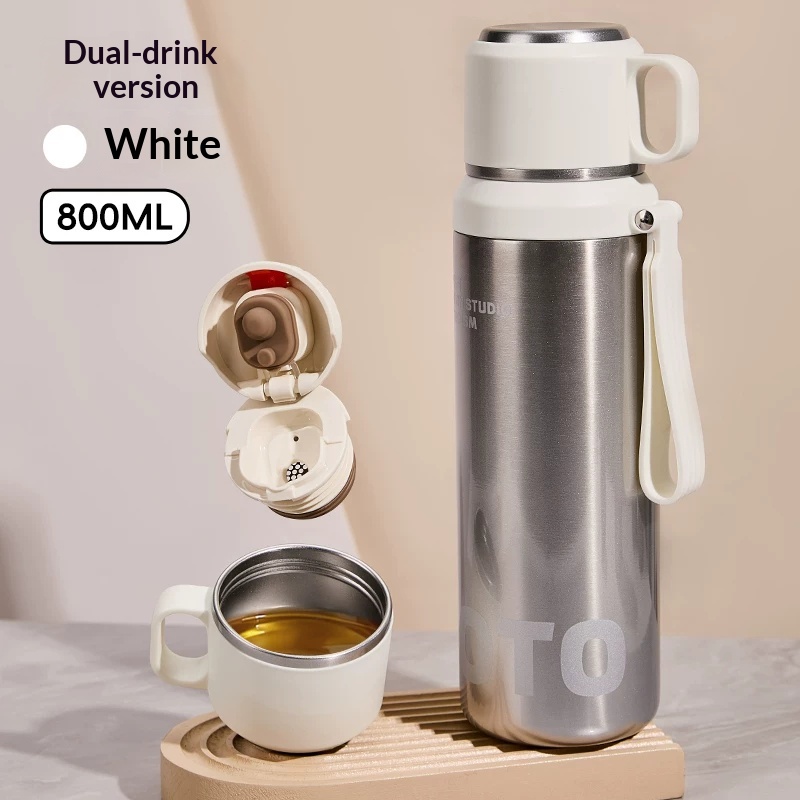 Stainless Steel Portable Large-capacity Water Bottle With Lid For School — foto 15