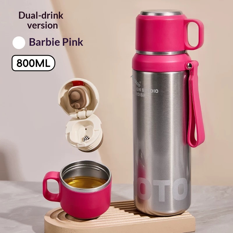 Stainless Steel Portable Large-capacity Water Bottle With Lid For School — foto 9