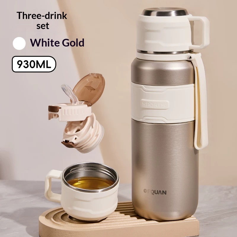 Stainless Steel Portable Large-capacity Water Bottle With Lid For School — foto 7