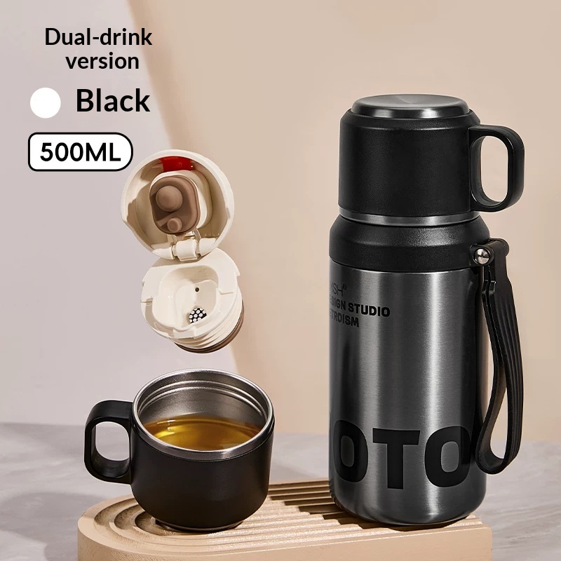 Stainless Steel Portable Large-capacity Water Bottle With Lid For School — foto 6