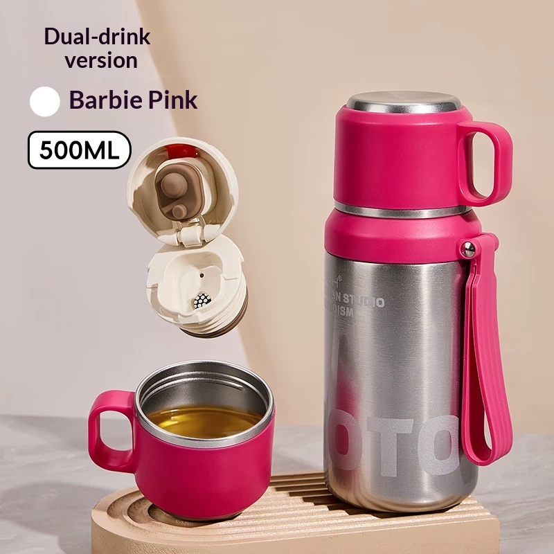 Stainless Steel Portable Large-capacity Water Bottle With Lid For School — foto 14