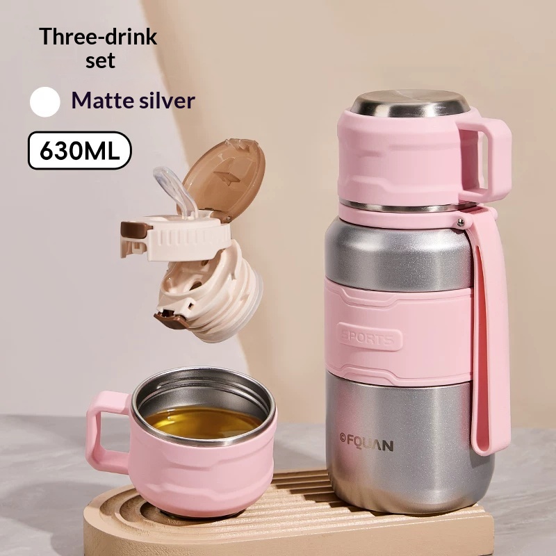 Stainless Steel Portable Large-capacity Water Bottle With Lid For School — foto 10