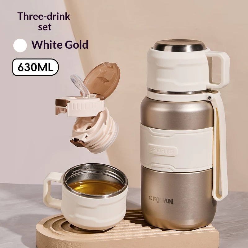 Stainless Steel Portable Large-capacity Water Bottle With Lid For School — foto 12