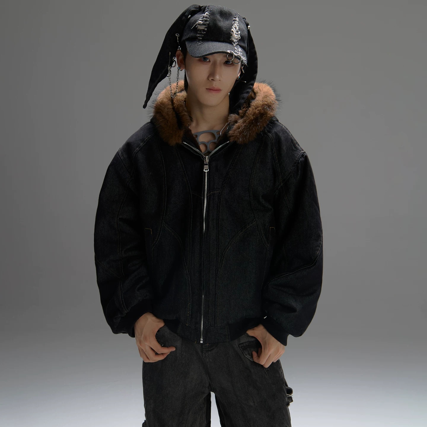 Vintage Winter Fleece-Lined Thickened Jacket For Men