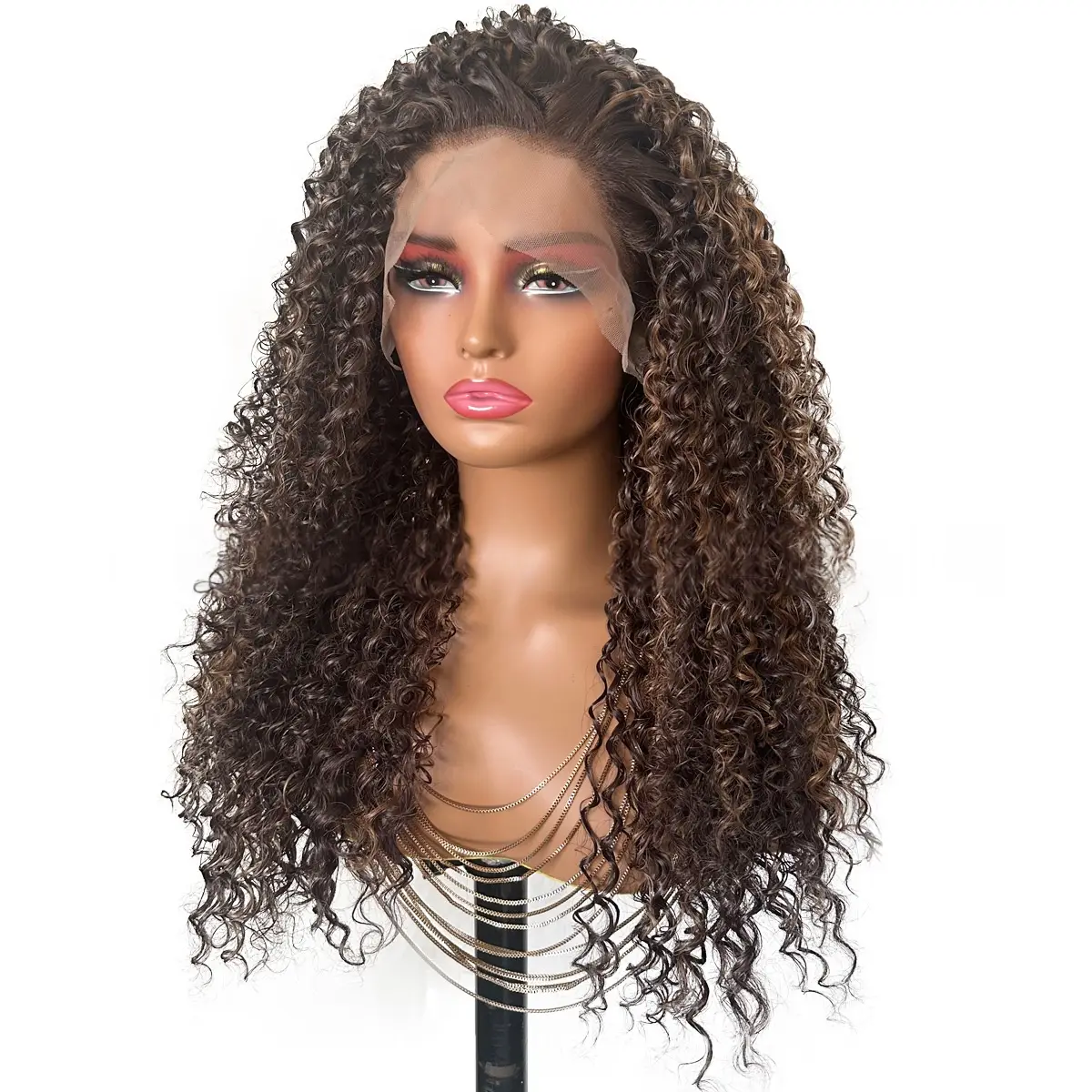 Heat-resistant Fiber Wig With Voluminous Long Curls
