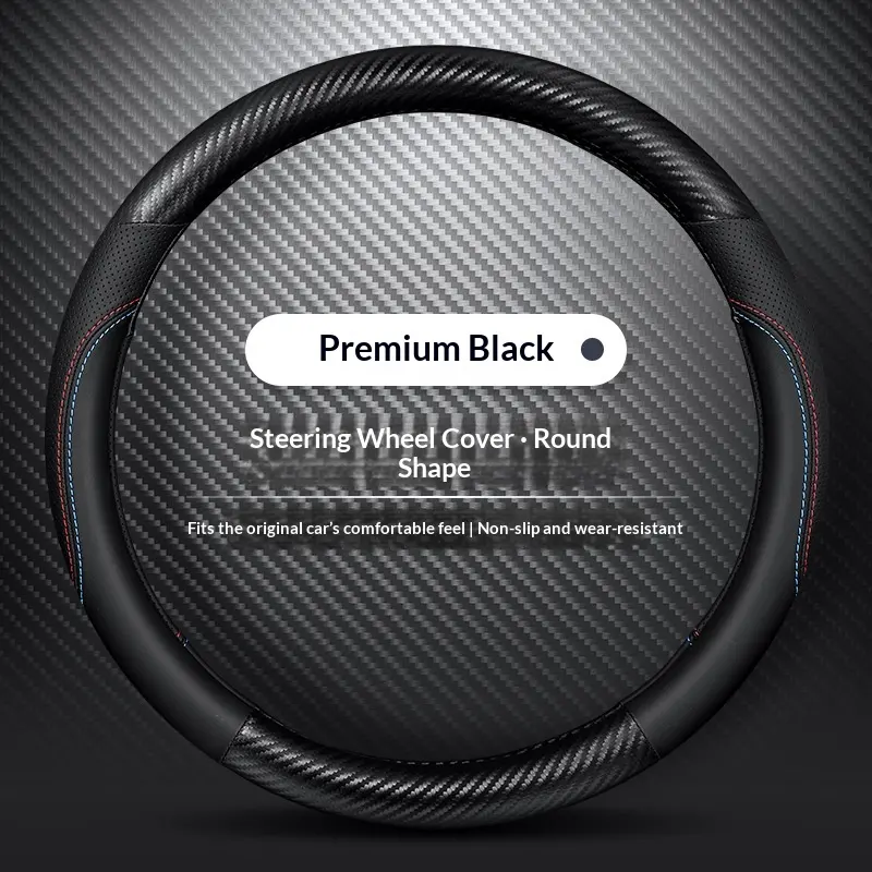 Wear-resistant Car Steering Wheel Cover Leather Case
