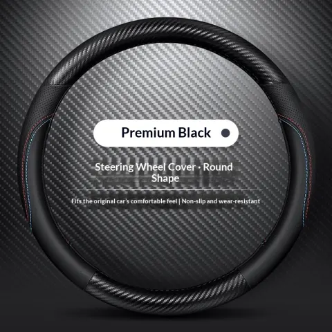 Wear-resistant Car Steering Wheel Cover Leather Case