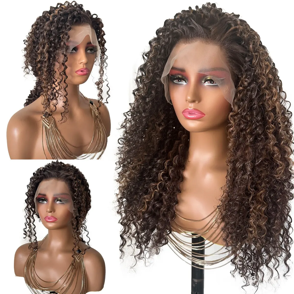Heat-resistant Fiber Wig With Voluminous Long Curls
