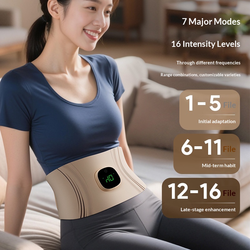 Waist And Abdominal Warm Compress Microcurrent Exercise Pulse Waist Massager