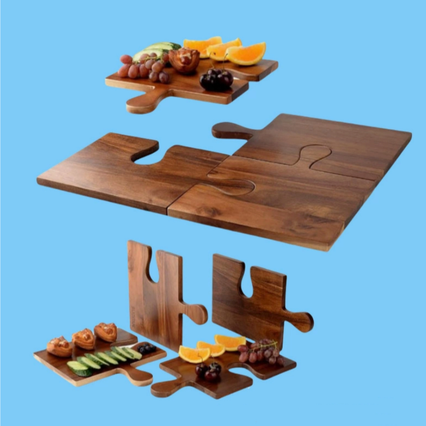 Multi-purpose Detachable Cutting Board With A Handle For Puzzle-style Chopping