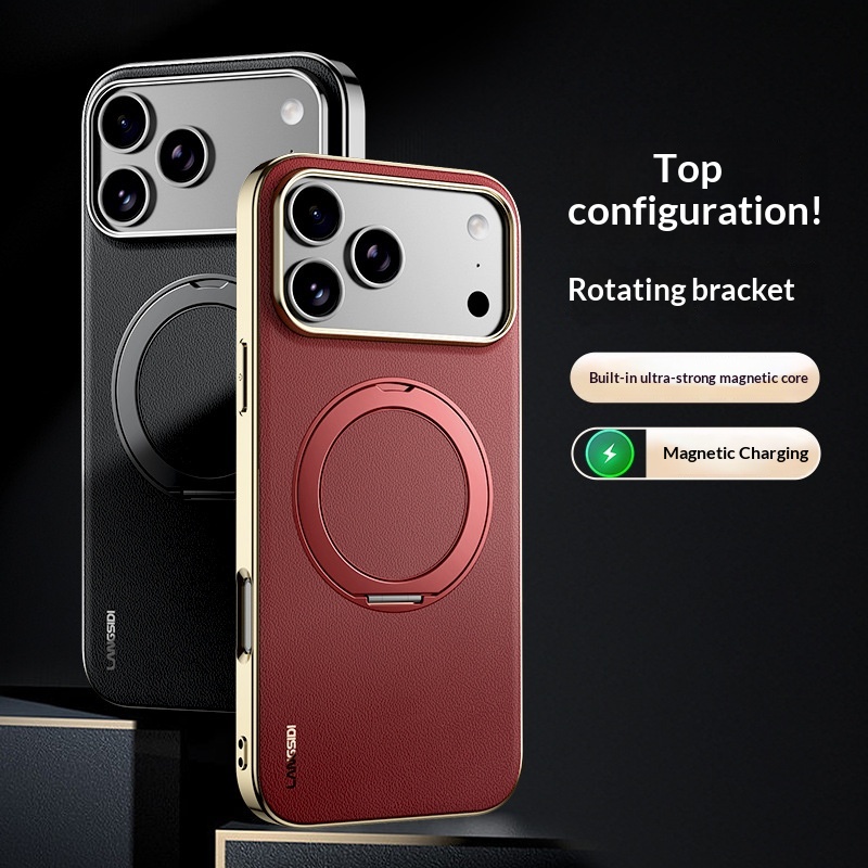 Electroplated Skin-effect Phone Case With Full-body Protection And A Built-in Stand 2