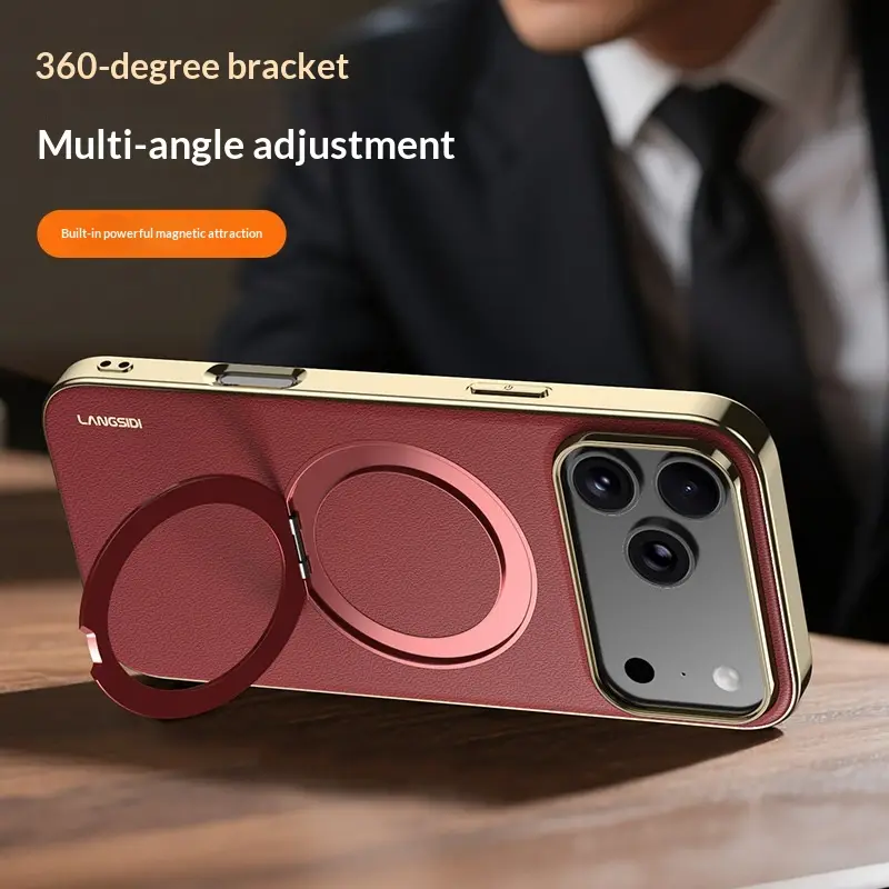 Electroplated Skin-effect Phone Case With Full-body Protection And A Built-in Stand