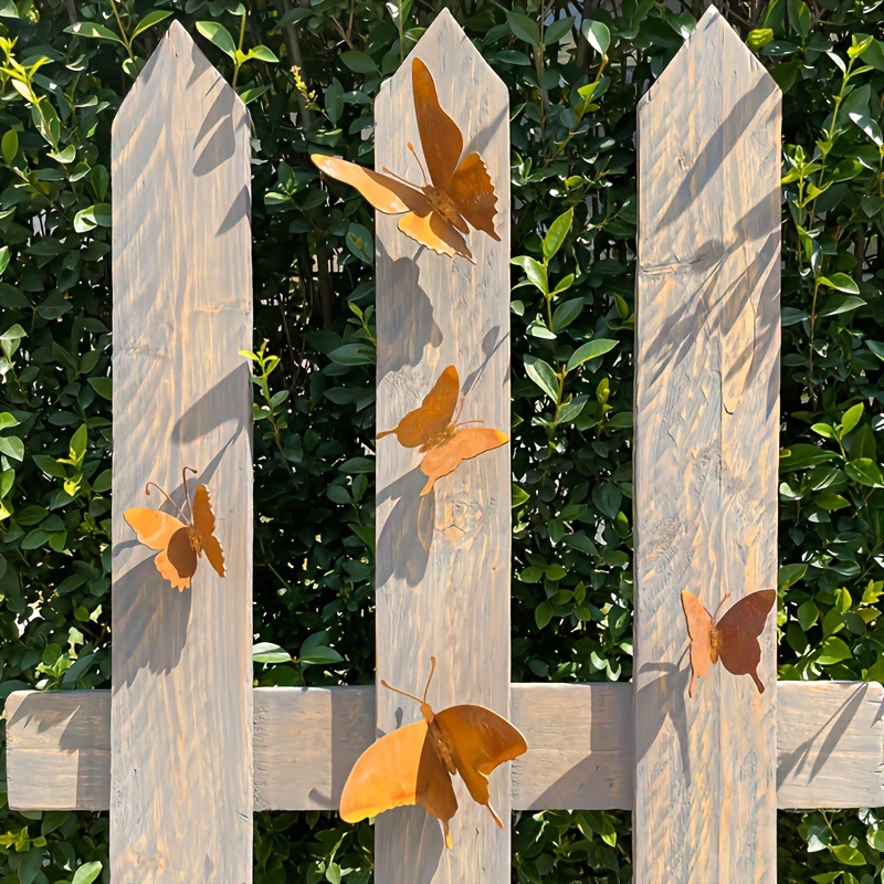 Metal Wrought-iron Silhouette Fence Post Ground Stake