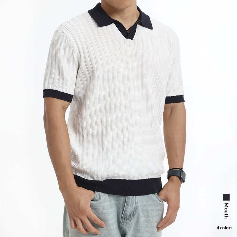 V-neck Business-casual Summer Short-sleeve