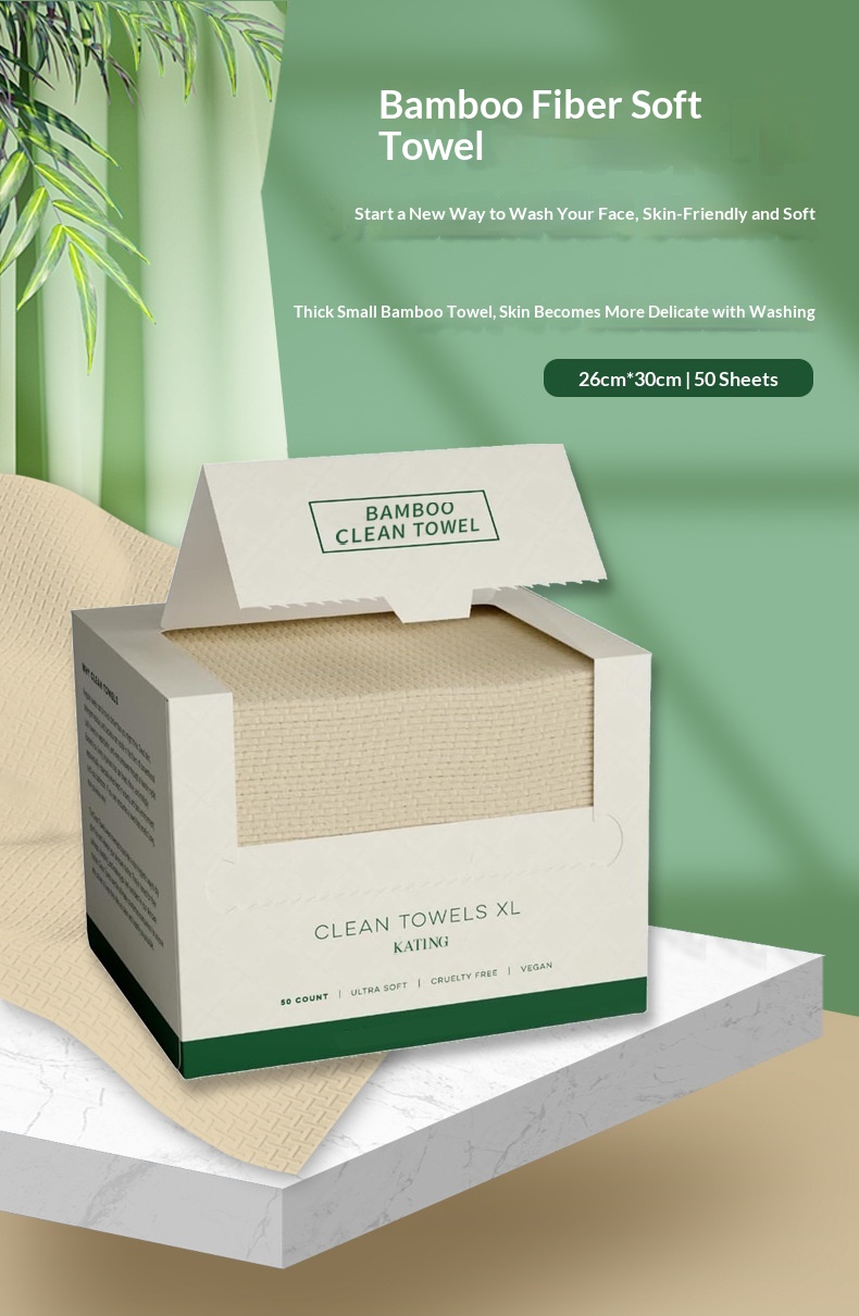 Bamboo-Fiber Disposable Face Towels | Soft, Eco-Friendly, XL Box — view 7