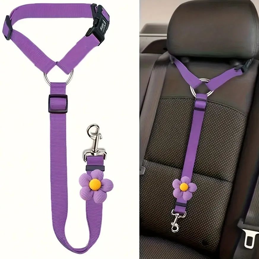 Pet Car Harness Rope Ring Dog Elastic