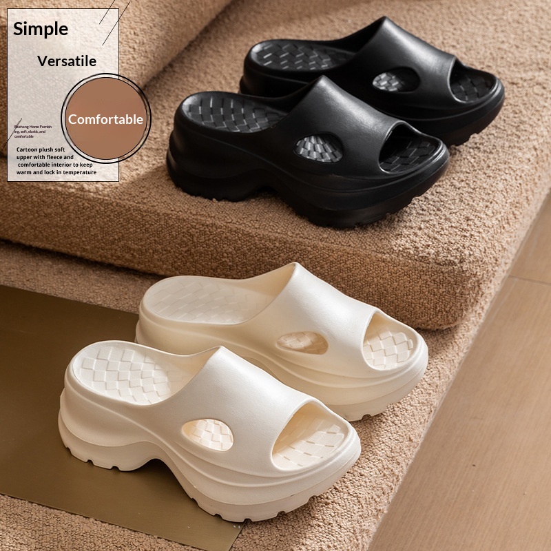 Womens Outdoor Height-increasing Plush-soft Indoor Slippers