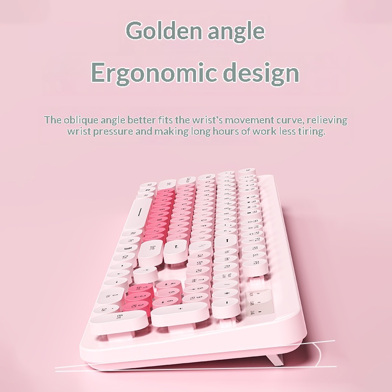 Womens Office Lightweight Wireless Keyboard And Mouse Set Computer Keyboard 3