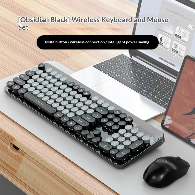 Womens Office Lightweight Wireless Keyboard And Mouse Set Computer Keyboard 6