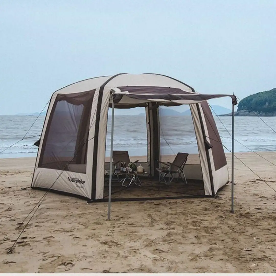 Portable Outdoor Multi-person Silver-coated Canopy Tent