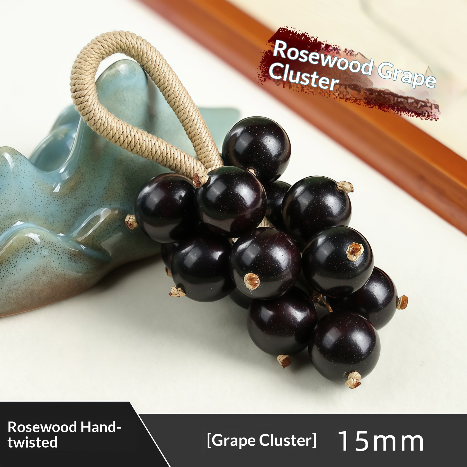 Keychain Purple Bodhi Grape-cluster Hand Twist