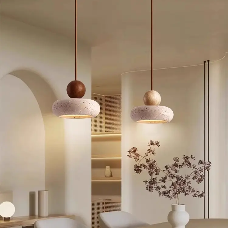 Japanese Wabi Sabi Style Yellow Cave Stone Restaurant Chandelier Vintage And Minimalist
