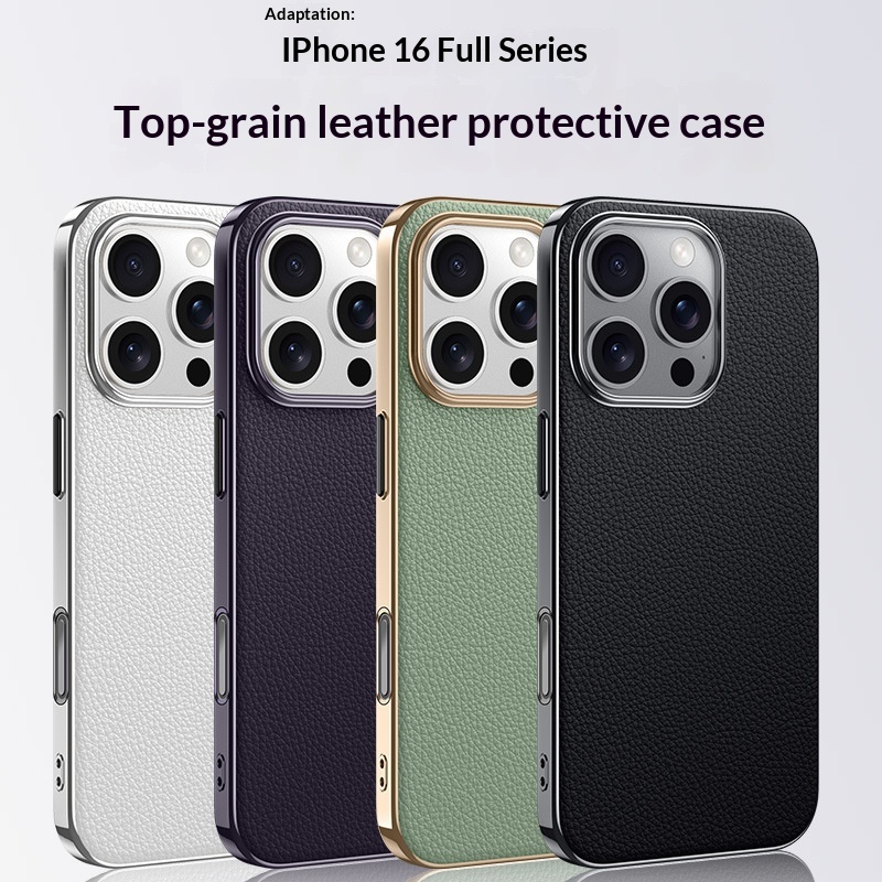 Versatile, High-end Metal-lens Leather Phone Case 4