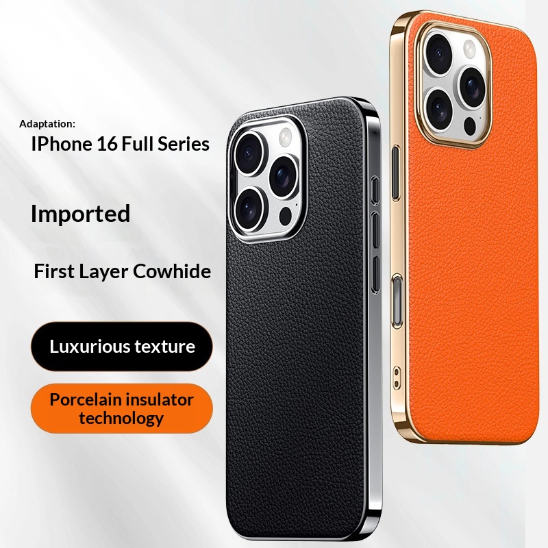 Versatile, High-end Metal-lens Leather Phone Case 5