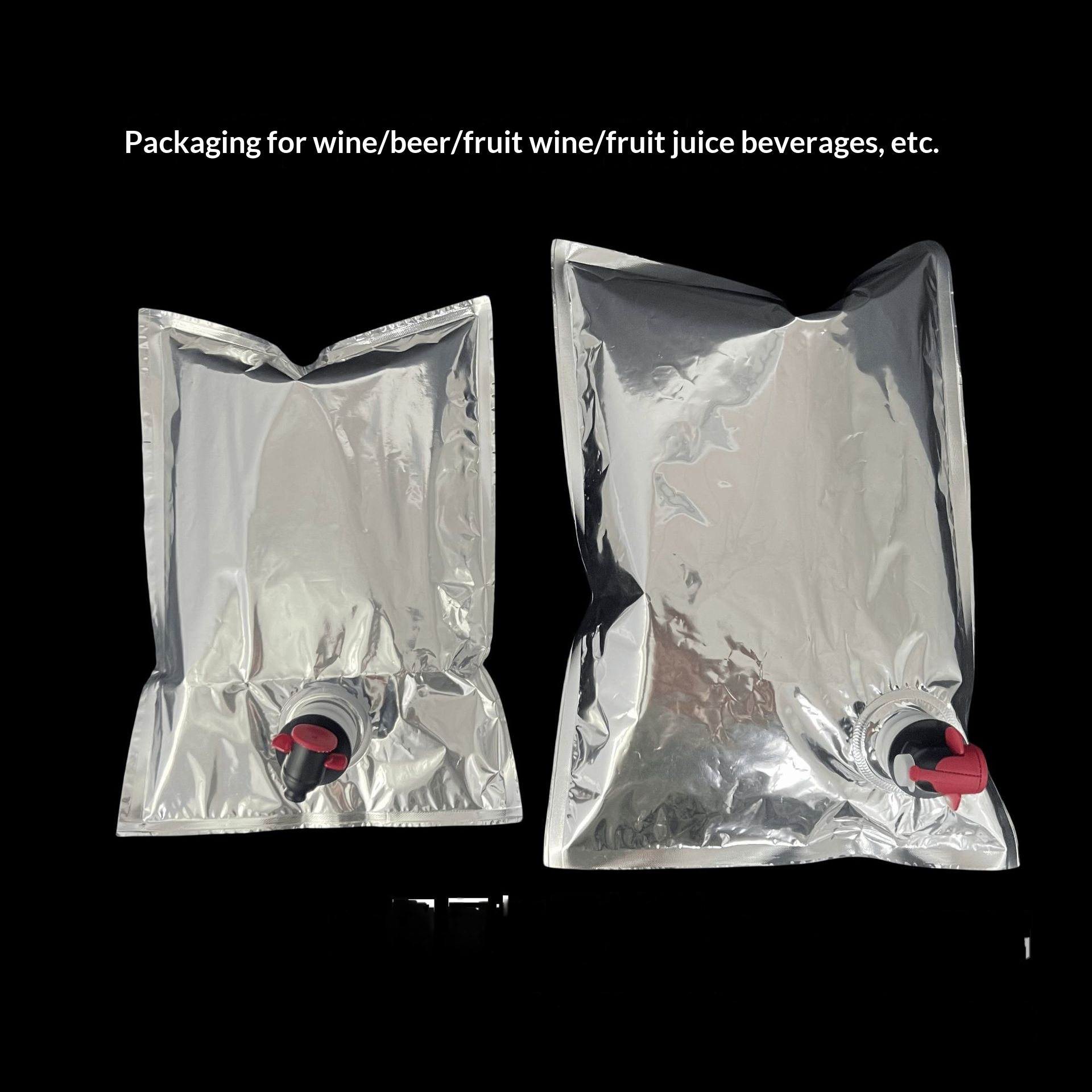 Red Wine Bag With Butterfly Valve Made Of Thickened Aluminized Material